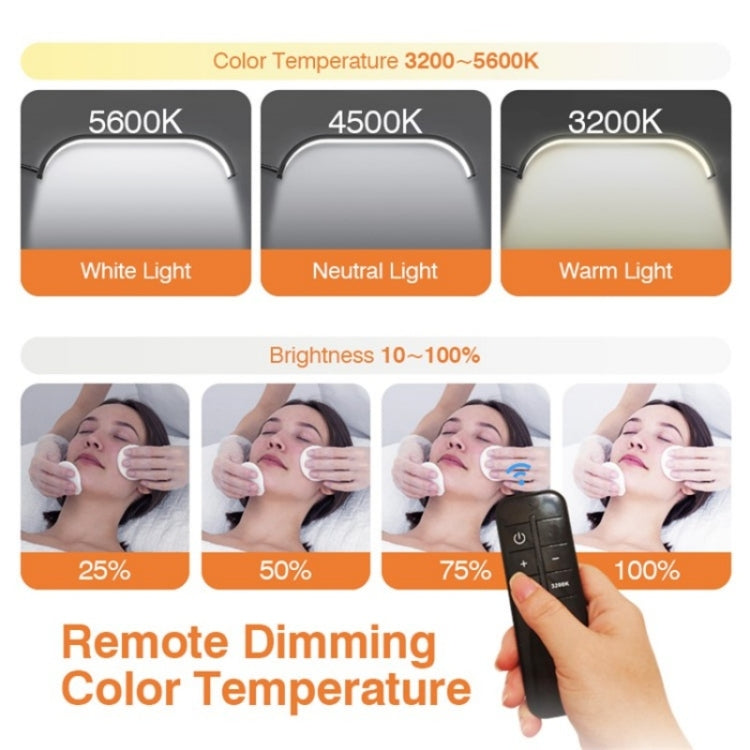 HD-G63X Floor Standing Remote Dimming LED Moon Lamp Manicure Eyelash Beauty Lamp(AU Plug)