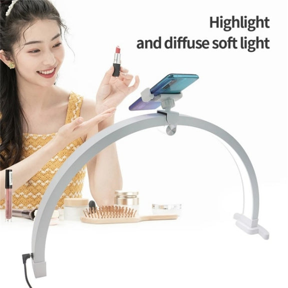 M12X Foldable LED Half Moon Lamp Touch Control Nail Art Lamp, Length: 56cm(EU Plug)