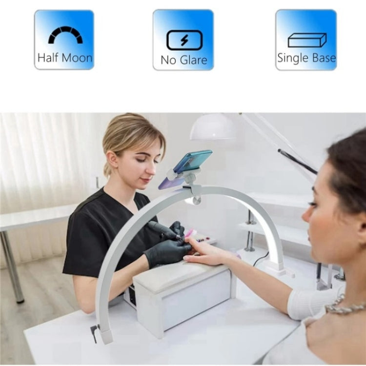 M12X Foldable LED Half Moon Lamp Touch Control Nail Art Lamp, Length: 56cm(UK Plug) - Selfie Light by PMC TechLife | Online Shopping South Africa | PMC TechLife | Buy Now Pay Later Mobicred