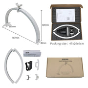 M12X Foldable LED Half Moon Lamp Touch Control Nail Art Lamp, Length: 56cm(US Plug)