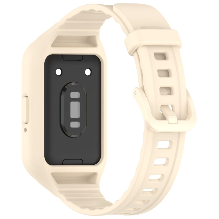 For Samsung Galaxy Fit 3 Integrated TPU Watch Band(Beige) - Watch Bands by PMC TechLife | Online Shopping South Africa | PMC TechLife