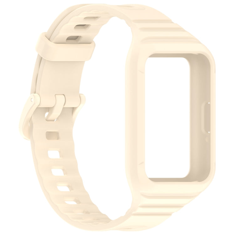For Samsung Galaxy Fit 3 Integrated TPU Watch Band(Beige) - Watch Bands by PMC TechLife | Online Shopping South Africa | PMC TechLife