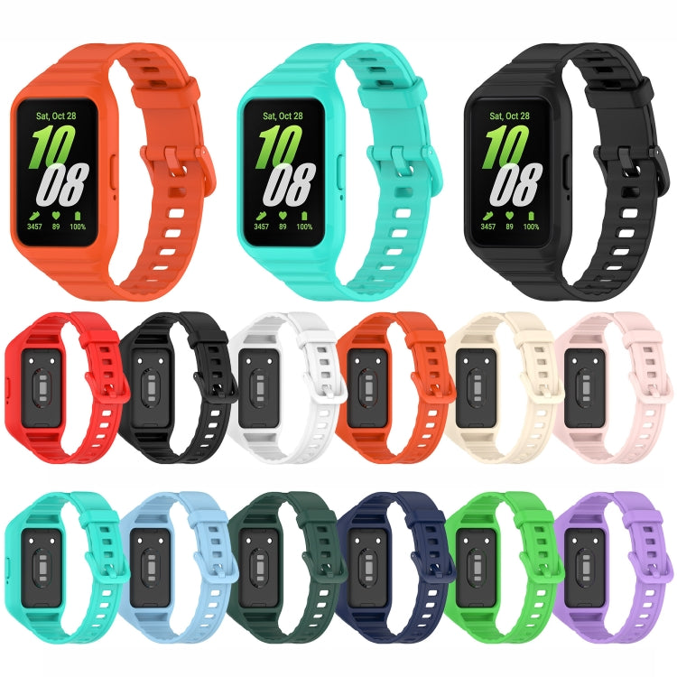 For Samsung Galaxy Fit 3 Integrated TPU Watch Band(Black) - Watch Bands by PMC TechLife | Online Shopping South Africa | PMC TechLife