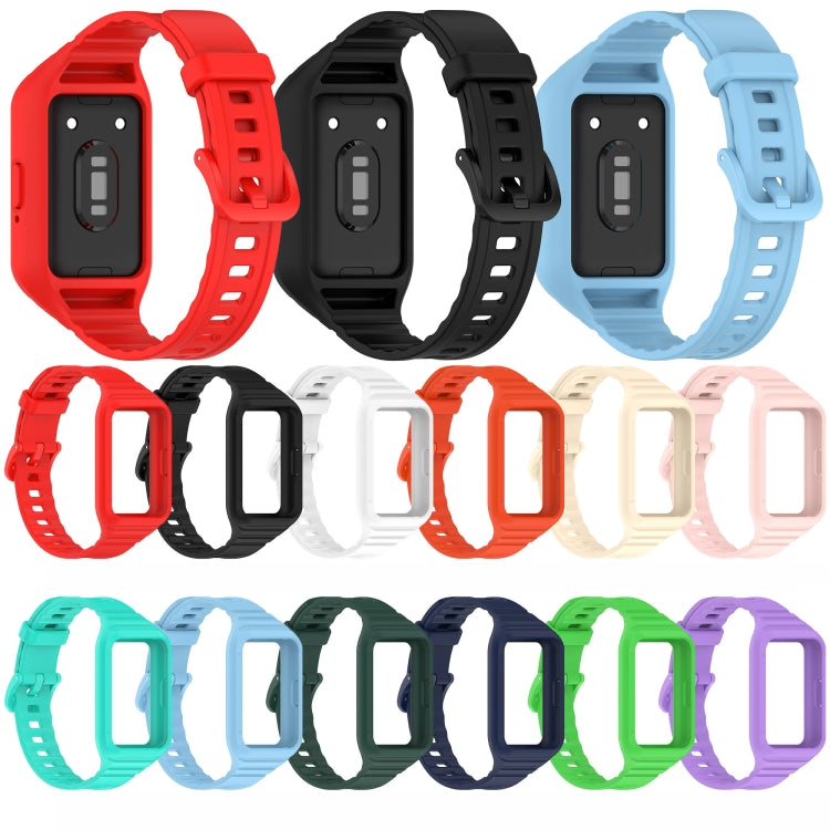 For Samsung Galaxy Fit 3 Integrated TPU Watch Band(Red) - Watch Bands by PMC TechLife | Online Shopping South Africa | PMC TechLife