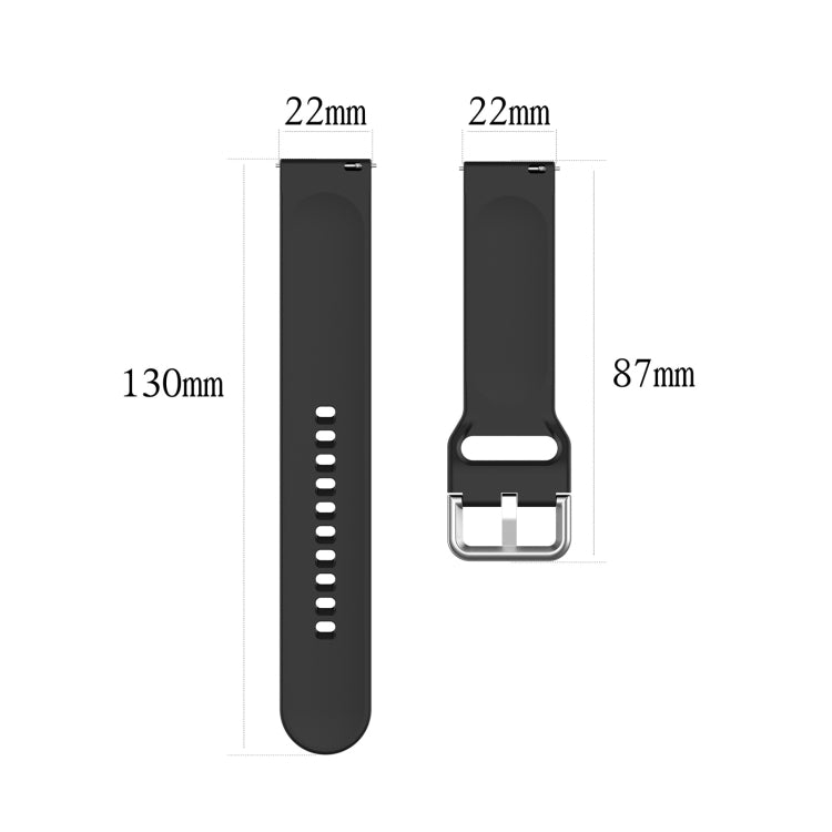 For Xiaomi Watch 2 Solid Color Metal Silver Buckle Silicone Watch Band, Size: L(Black) - free shipping - PMC TechLife - Order now!