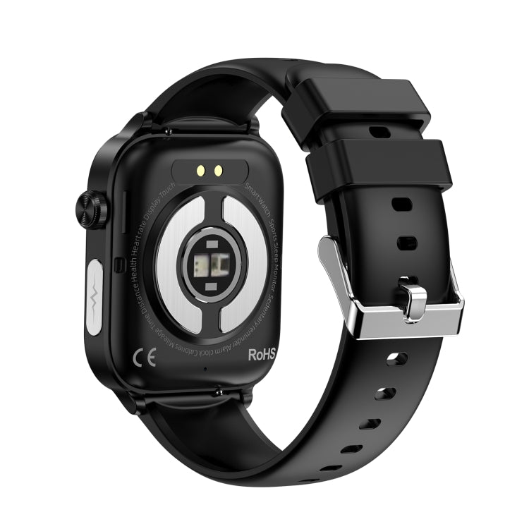 ET570 1.96 inch Color Screen Smart Watch Silicone Strap, Support Bluetooth Call / ECG(Black) - Smart Watches by PMC TechLife | Online Shopping South Africa | PMC TechLife