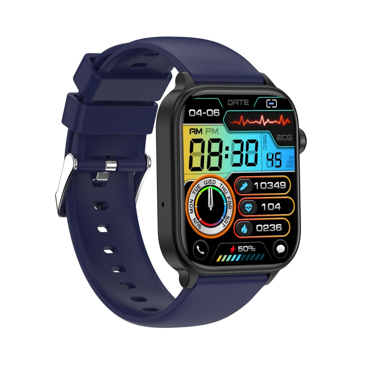 ET570 1.96 inch Color Screen Smart Watch Silicone Strap, Support Bluetooth Call / ECG(Blue) - free shipping - PMC TechLife - Order now!