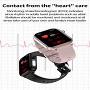 ET570 1.96 inch Color Screen Smart Watch Silicone Strap, Support Bluetooth Call / ECG(Blue)