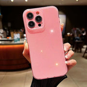 For iPhone 16 Pro Max Jelly Glitter Solid Color TPU Phone Case(Pink)