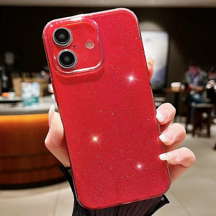 For iPhone 16 Jelly Glitter Solid Color TPU Phone Case(Red) - iPhone 16 Cases by PMC TechLife | Online Shopping South Africa | PMC TechLife | Buy Now Pay Later Mobicred