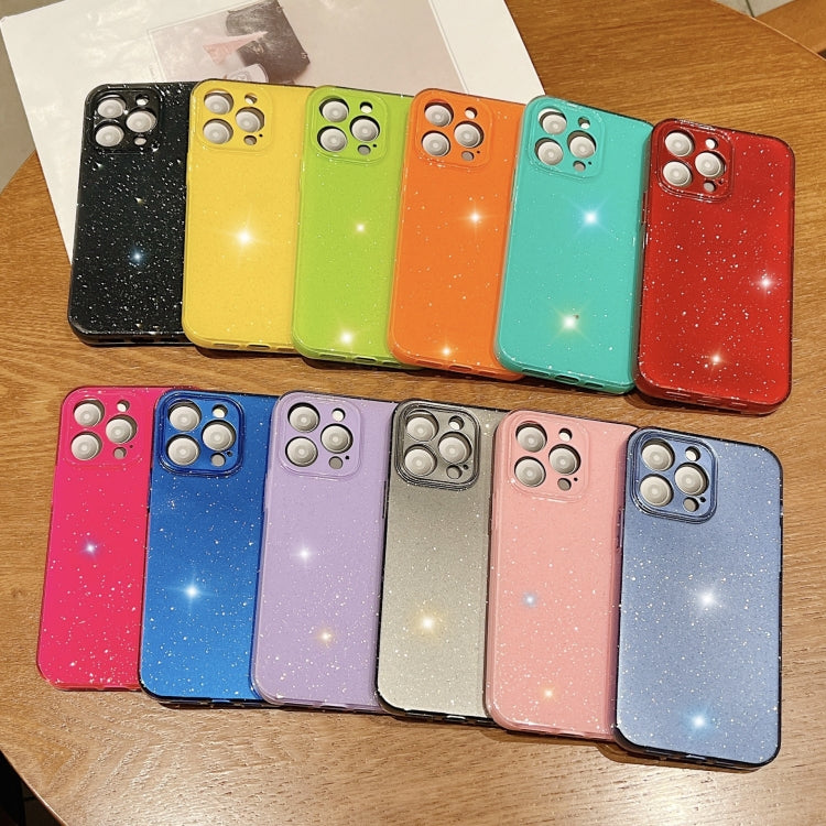 For iPhone 16 Jelly Glitter Solid Color TPU Phone Case(Pink)