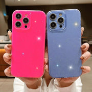 For iPhone 16 Pro Max Jelly Glitter Solid Color TPU Phone Case(Gray)
