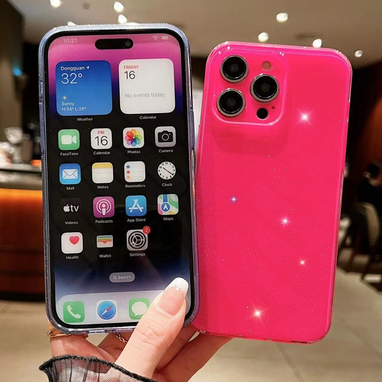 For iPhone 16 Jelly Glitter Solid Color TPU Phone Case(Dark Blue)