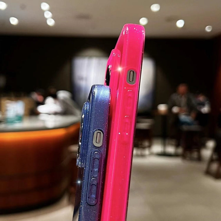 For iPhone 16 Pro Max Jelly Glitter Solid Color TPU Phone Case(Blue) - free shipping - PMC TechLife - Order now!