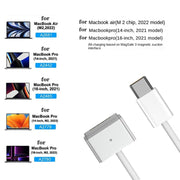 US Plug 140W USB-C PD Power Adapter with Type-C to Magsafe3 Magnetic Charging Cable, Length: 2 m