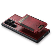 For Samsung Galaxy S24 Ultra 5G Suteni H17 Oil Eax Leather MagSafe Detachable Wallet Phone Case(Red)