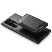 For Samsung Galaxy S23 Ultra 5G Suteni H17 Oil Eax Leather MagSafe Detachable Wallet Phone Case(Black)
