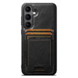 For Samsung Galaxy S25 5G Suteni H17 Oil Eax Leather MagSafe Detachable Wallet Phone Case(Black) - Galaxy S25 5G Cases by Suteni | Online Shopping South Africa | PMC TechLife | Buy Now Pay Later Mobicred