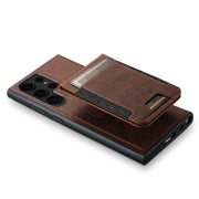 For Samsung Galaxy S24 Ultra 5G Suteni H17 Litchi Texture Leather MagSafe Detachable Wallet Phone Case(Brown)