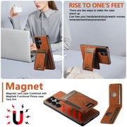 For Samsung Galaxy S25 Ultra 5G Suteni H17 Litchi Texture Leather MagSafe Detachable Wallet Phone Case(Khaki)