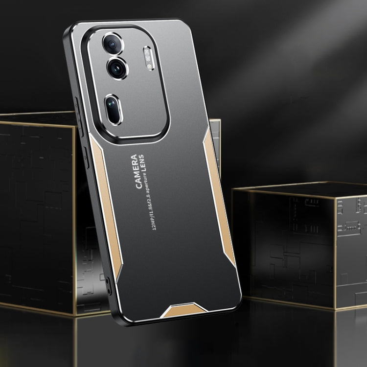 For OPPO Reno11 Pro Global Blade Series TPU Hybrid Metal Phone Case(Blue) - Reno11 Pro Cases by PMC TechLife | Online Shopping South Africa | PMC TechLife | Buy Now Pay Later Mobicred