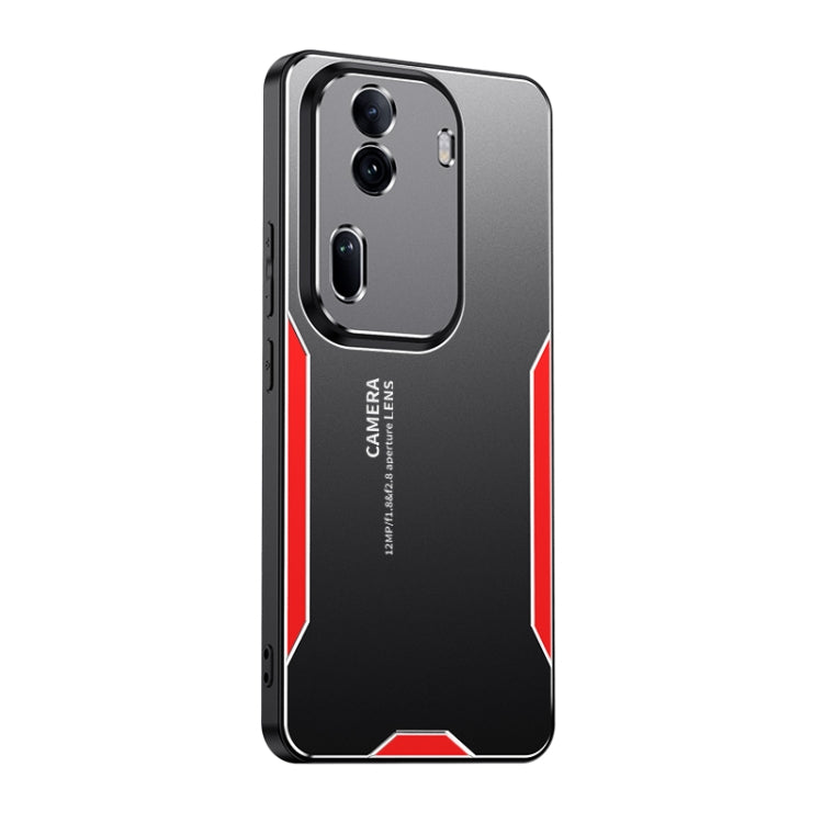 For OPPO Reno11 Blade Series TPU Hybrid Metal Phone Case(Red) - Reno11 Cases by PMC TechLife | Online Shopping South Africa | PMC TechLife | Buy Now Pay Later Mobicred