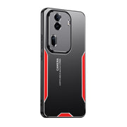 For OPPO Reno11 Blade Series TPU Hybrid Metal Phone Case(Red)