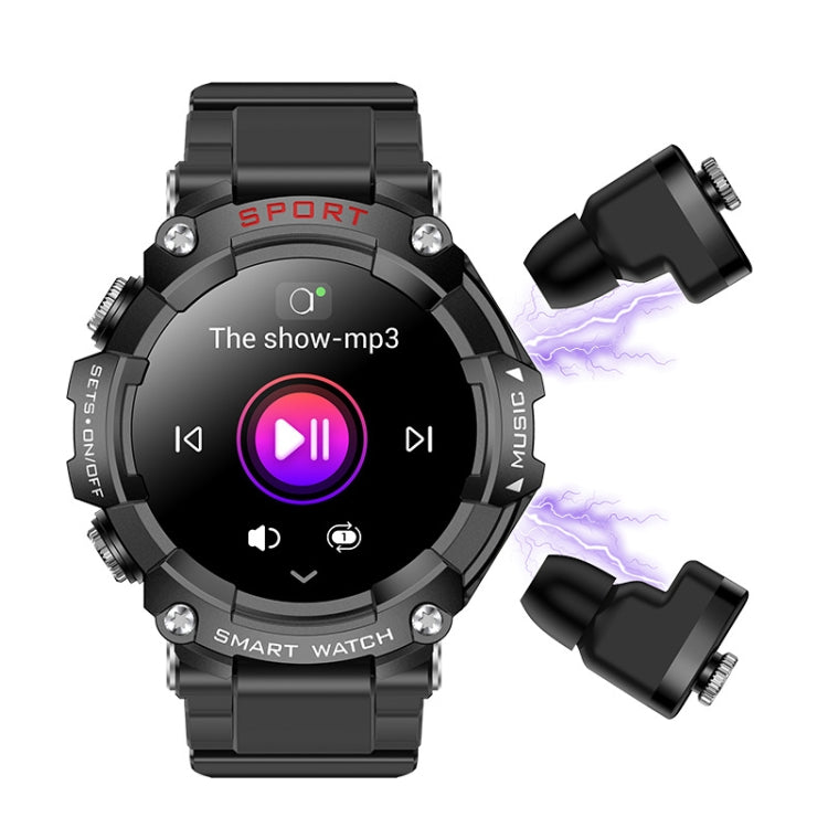 T96 1.52 inch Amoled Screen 2 in 1 Bluetooth Earphone Smart Watch(Black) - Smart Watches by PMC TechLife | Online Shopping South Africa | PMC TechLife