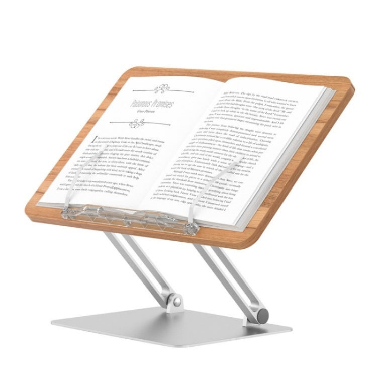 BG-4 Desktop Book Reading Bracket Aluminum Alloy +Wood Board Textbook Tablet Holder Stand - free shipping - PMC Jewellery - Order now!