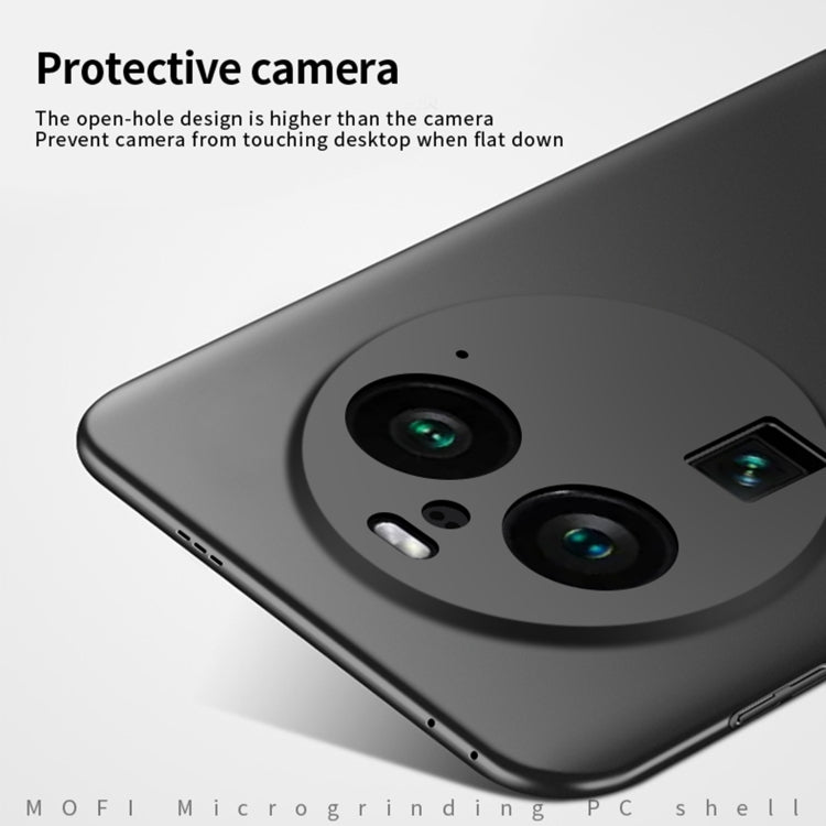 For OPPO Find X6 MOFI Micro-Frosted PC Ultra-thin Hard Phone Case(Black)