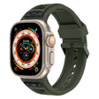 For Apple Watch Ultra 49mm Breathable Stainless Steel Mesh TPU Watch Band(Green Black) - free shipping - PMC TechLife - Order now!