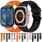 For  Apple Watch Series 4 44mm Breathable Stainless Steel Mesh TPU Watch Band(Starlight Titanium)