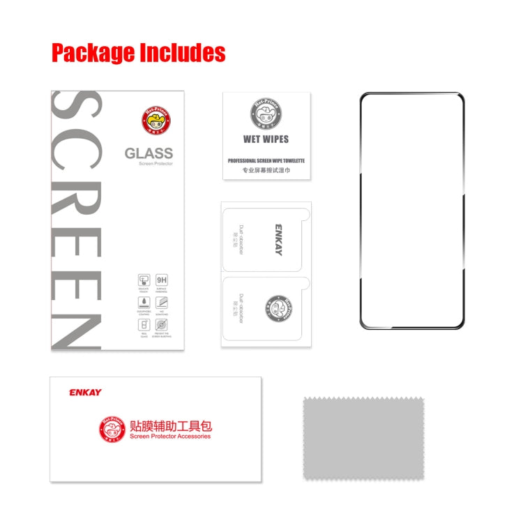 For OPPO K10 Pro ENKAY Full Glue High Aluminum-silicon Tempered Glass Film