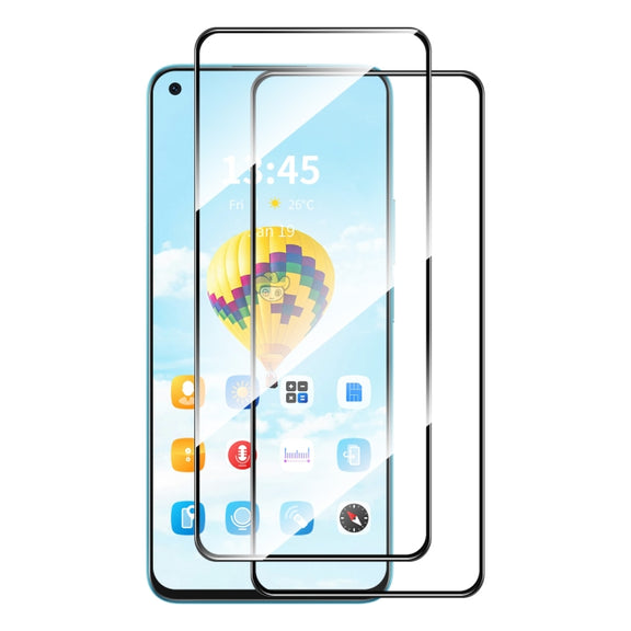For OPPO K10x 2pcs ENKAY Full Glue High Aluminum-silicon Tempered Glass Film