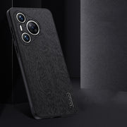 For Huawei Pura 70 Tree Bark Leather Shockproof Phone Case(Grey)