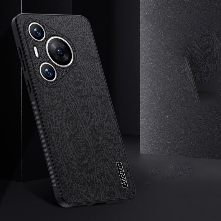 For Huawei Pura 70 Pro Tree Bark Leather Shockproof Phone Case(Grey) - free shipping - PMC Jewellery - Order now!