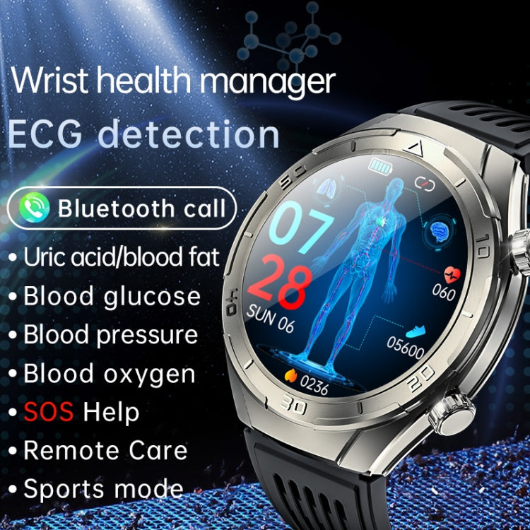 FD02 1.46 inch Color Screen Smart Watch, Support CES Sleep Aid / ECG Detection(Black) - Smart Watches by PMC TechLife | Online Shopping South Africa | PMC TechLife