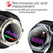 FD02 1.46 inch Color Screen Smart Watch, Support CES Sleep Aid / ECG Detection(Black)