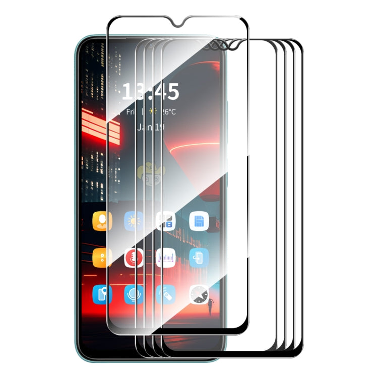 For Tecno Spark 10 / 10 5G 5pcs ENKAY Full Glue High Aluminum-silicon Tempered Glass Film - Tecno Tempered Glass by ENKAY | Online Shopping South Africa | PMC TechLife | Buy Now Pay Later Mobicred