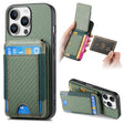 For iPhone 16 Pro Max Carbon Fiber Vertical Flip Wallet Stand Phone Case(Green) - More iPhone Cases by PMC TechLife | Online Shopping South Africa | PMC TechLife | Buy Now Pay Later Mobicred