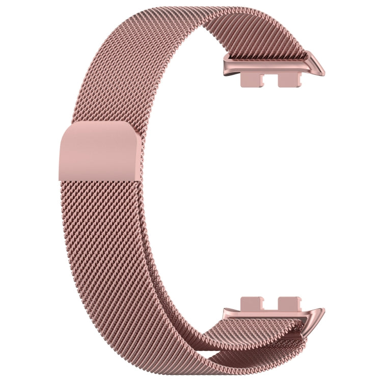 For Honor Band 9 Milan Magnetic Steel Mesh Watch Band(Pink) - Watch Bands by PMC TechLife | Online Shopping South Africa | PMC TechLife