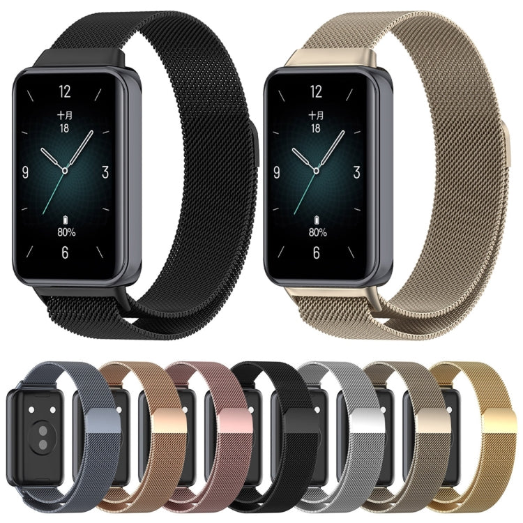 For Honor Band 9 Milan Magnetic Steel Mesh Watch Band(Gray)