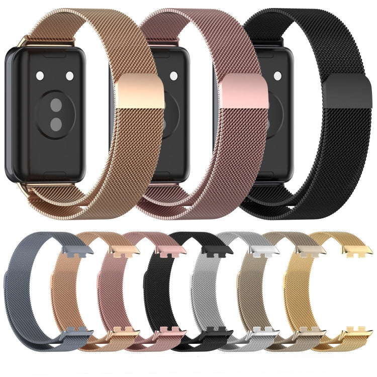 For Honor Band 9 Milan Magnetic Steel Mesh Watch Band(Gray)
