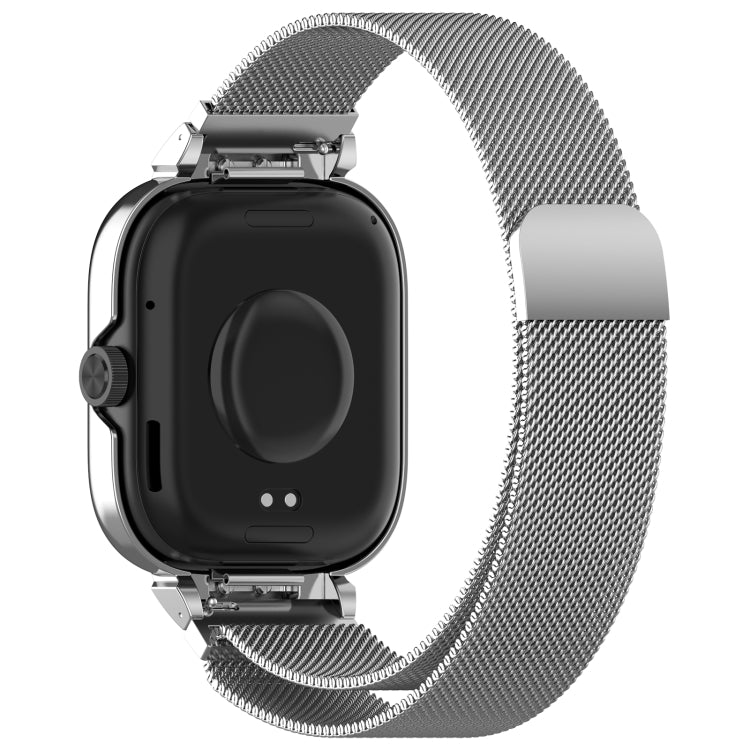 For CMF Watch Pro D395 Metal Frame + Milanese Integrated Magnetic Watch Band(Silver) - Watch Bands by PMC TechLife | Online Shopping South Africa | PMC TechLife