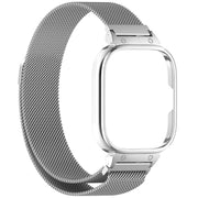 For CMF Watch Pro D395 Metal Frame + Milanese Integrated Magnetic Watch Band(Silver)
