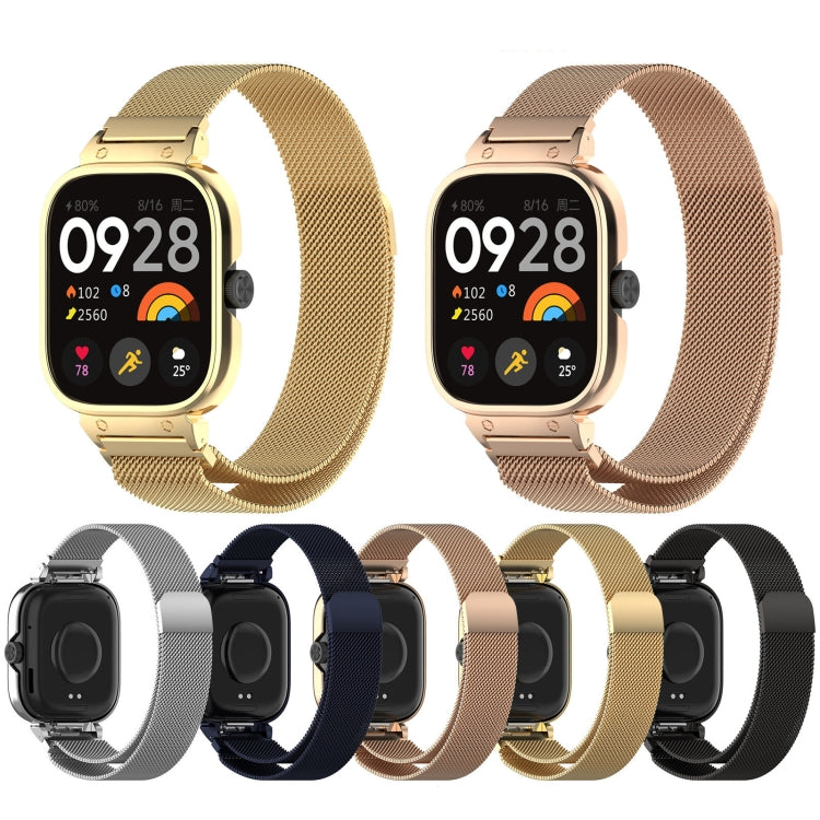 For CMF Watch Pro D395 Metal Frame + Milanese Integrated Magnetic Watch Band(Rose Gold) - Watch Bands by PMC TechLife | Online Shopping South Africa | PMC TechLife