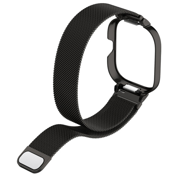 For CMF Watch Pro D395 Metal Frame + Milanese Integrated Magnetic Watch Band(Silver)