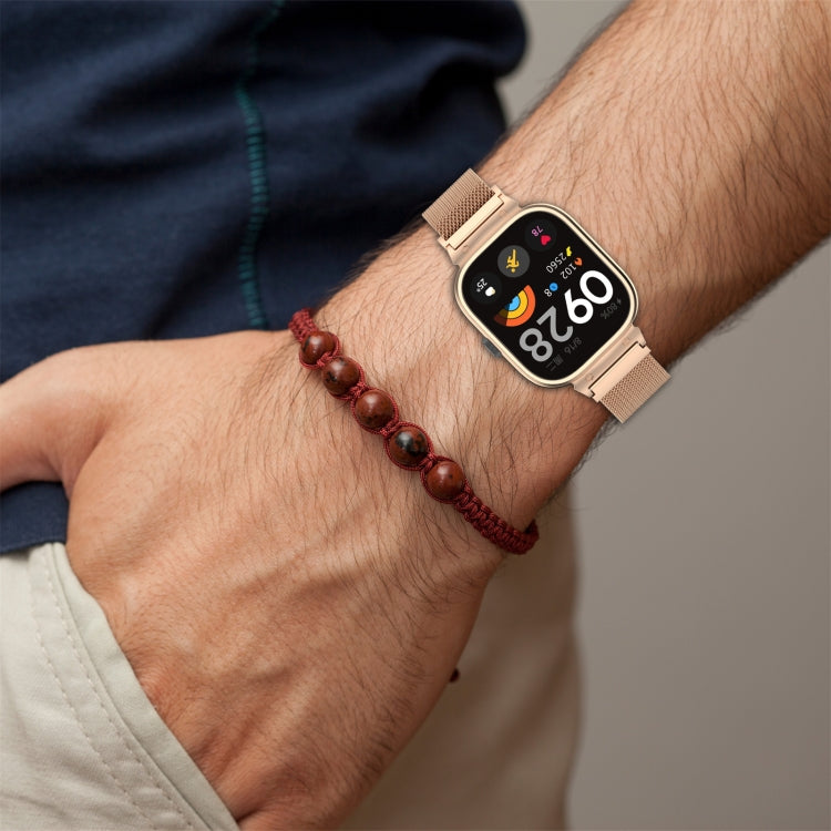 For CMF Watch Pro D395 Metal Frame + Milanese Integrated Magnetic Watch Band(Rose Gold) - Watch Bands by PMC TechLife | Online Shopping South Africa | PMC TechLife