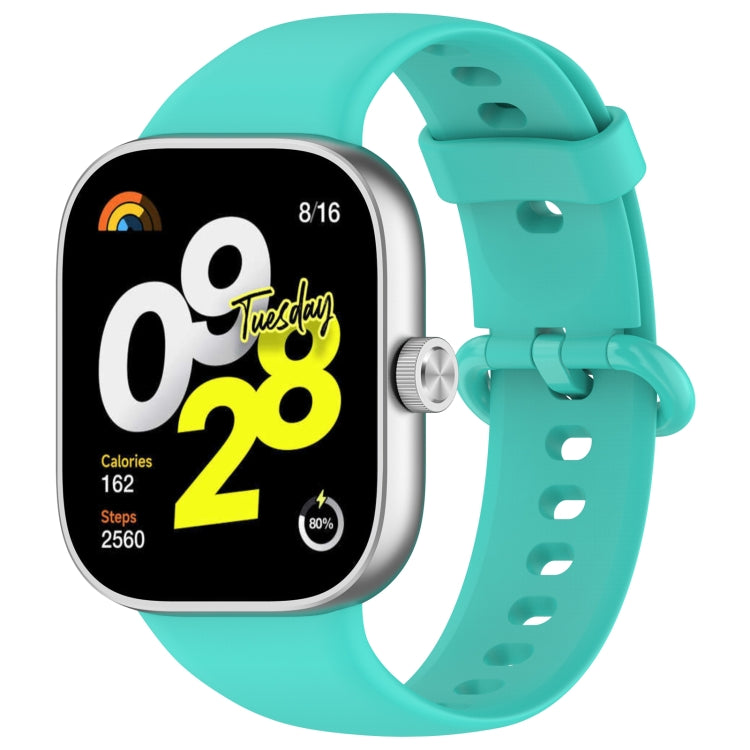 For Redmi Watch 4 Solid Color Colorful Buckle Silicone Watch Band(Teal) - Watch Bands by PMC TechLife | Online Shopping South Africa | PMC TechLife