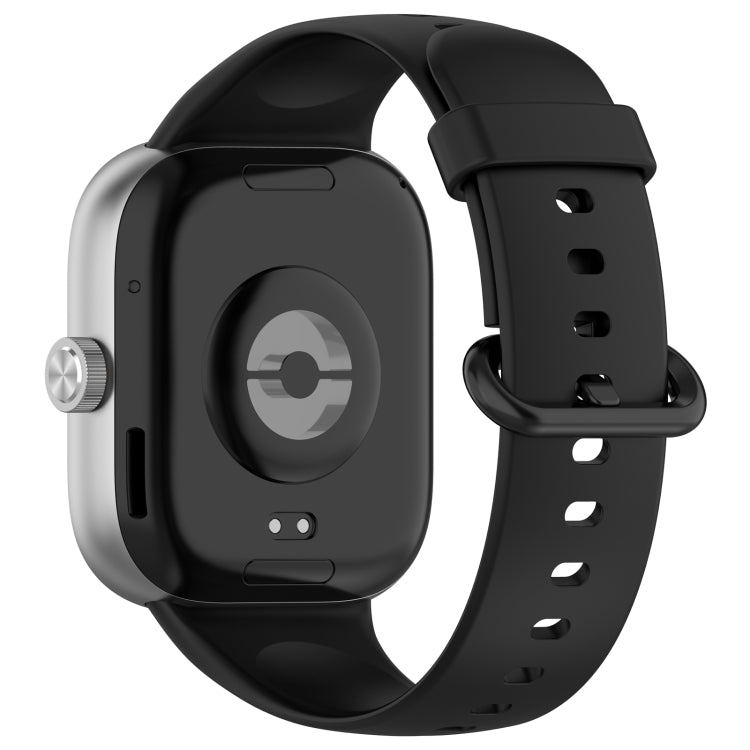 For Redmi Watch 4 Solid Color Colorful Buckle Silicone Watch Band(Black) - Watch Bands by PMC TechLife | Online Shopping South Africa | PMC TechLife